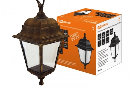 TDM ELECTRIC SQ0330-0716 Светильник садово-парковый НСУ 04-60-001 четырехгранник, подвес, пластик, бронза TDM
